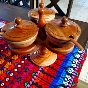 Handmade Wooden Bowls for Sauce or Condiments.